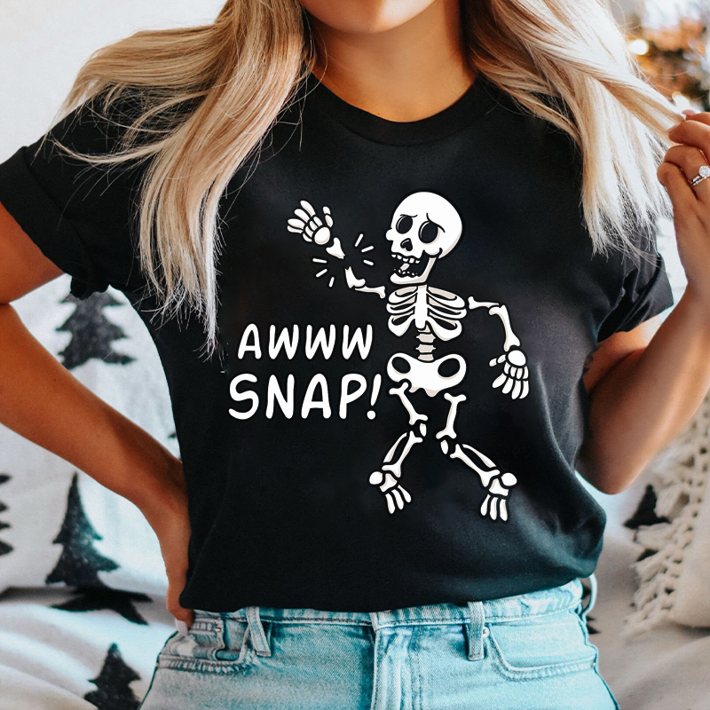 Awww Snap Skeleton Nurse T-shirt