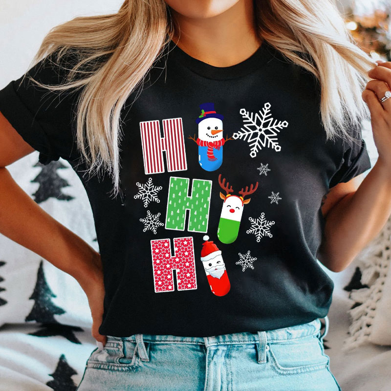 Ho Ho Ho Festive Pill Character T-Shirt