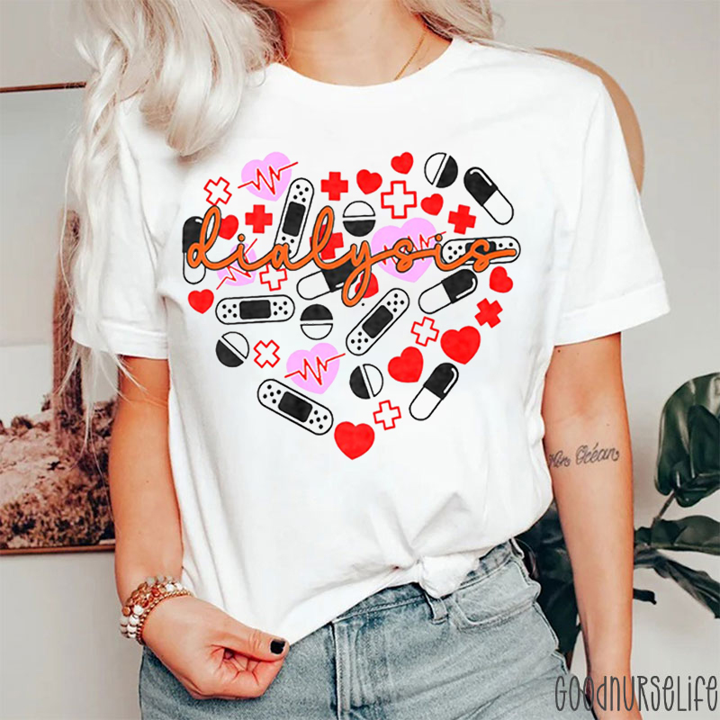 Personalized Love Medical Icons Nurse T-Shirt