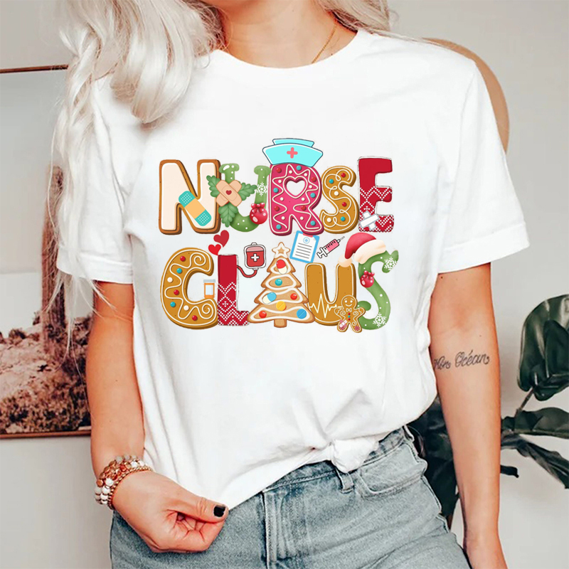 Santa Claus Gingerbread Nurse T-shirt