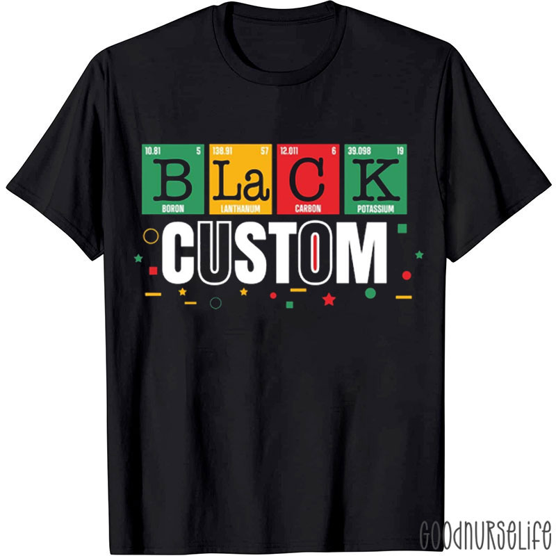 Personalized Proud Black Nurse T-Shirt