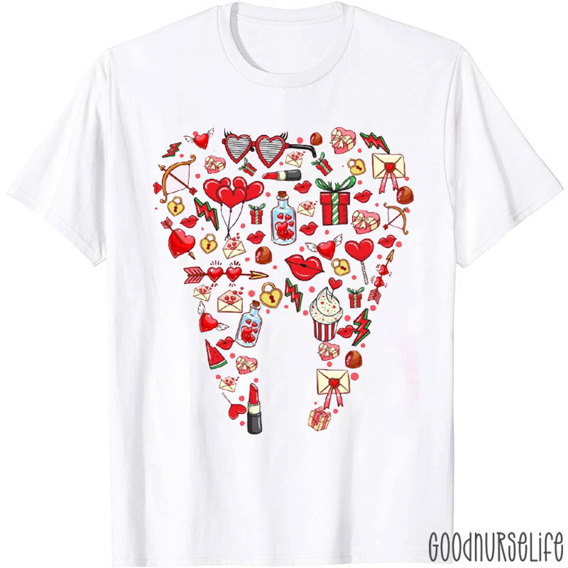 Dentist Valentine Nurse T-shirt
