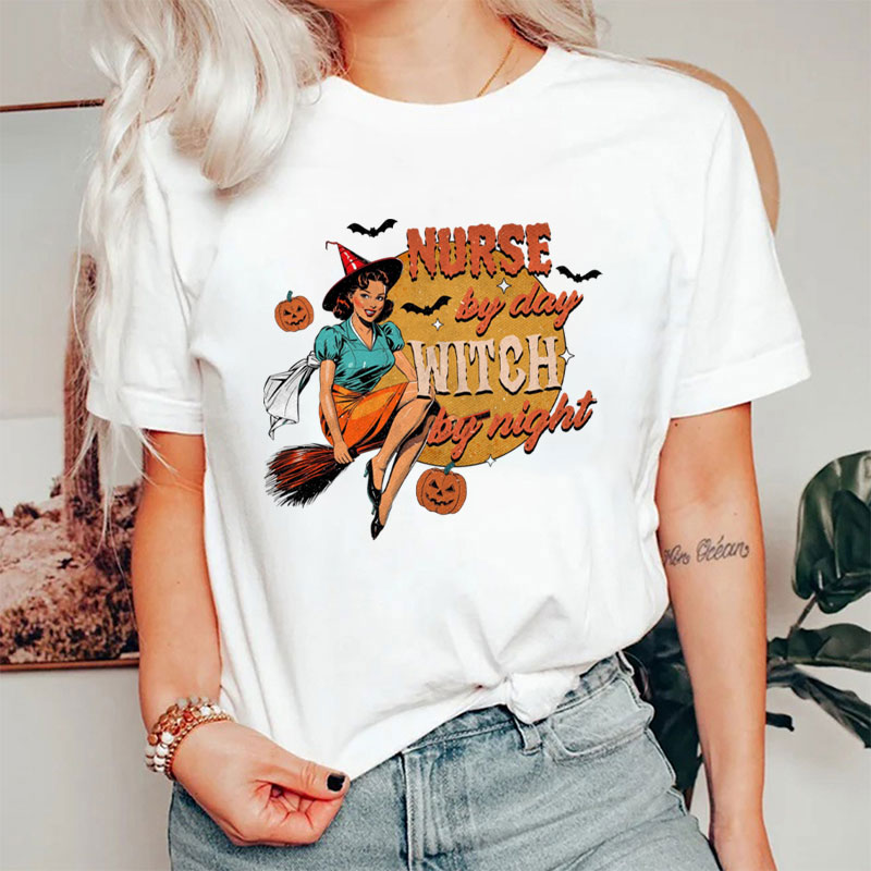 Nurse Witch Dual Life Nurse T-Shirt
