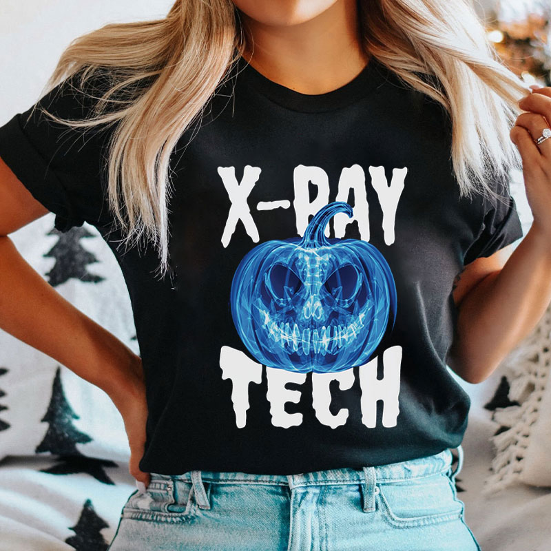 Halloween Pumpkin X-Ray Tech T-Shirt