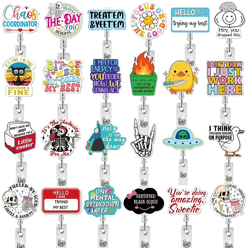 Cute Medical Elements NurseBadge Reel