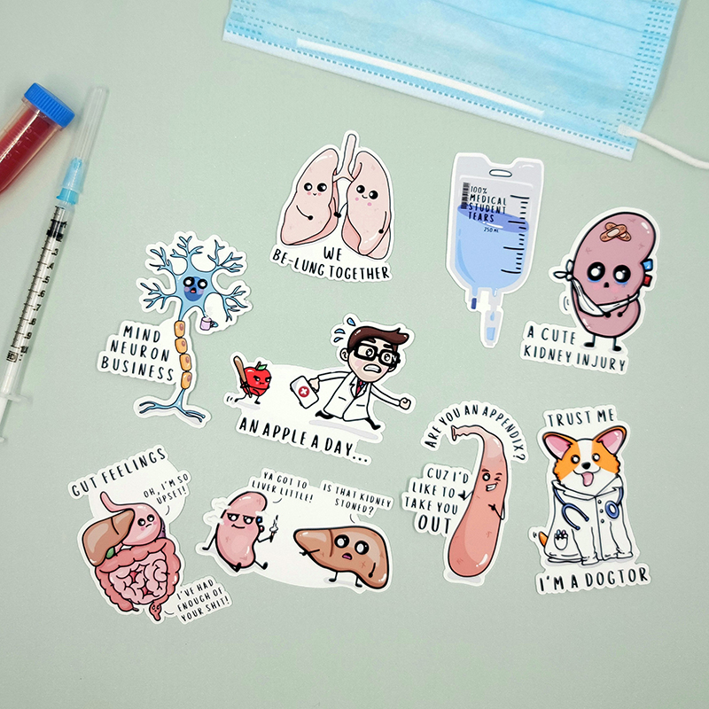 Medical Pun Nurse Stickers