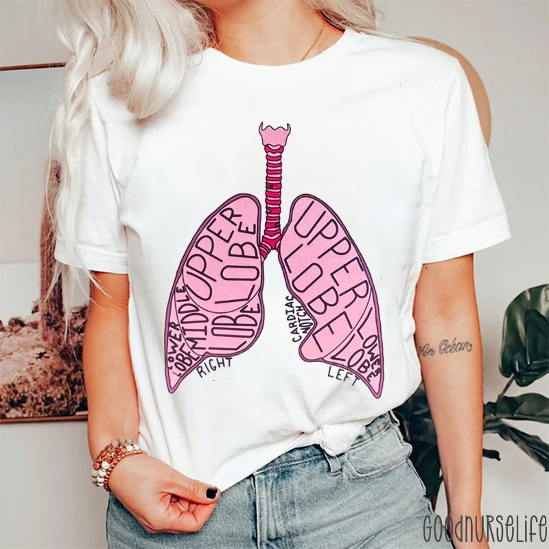 Lung Anatomy Nurse T-Shirt