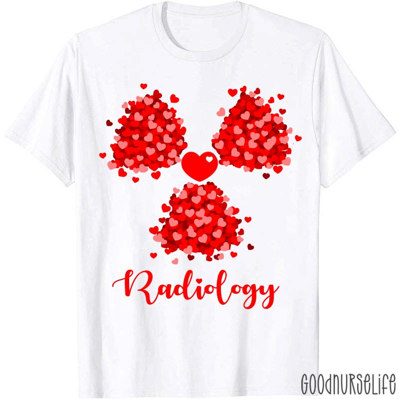 Radiation Symbol Radiate Love Nurse T-Shirt