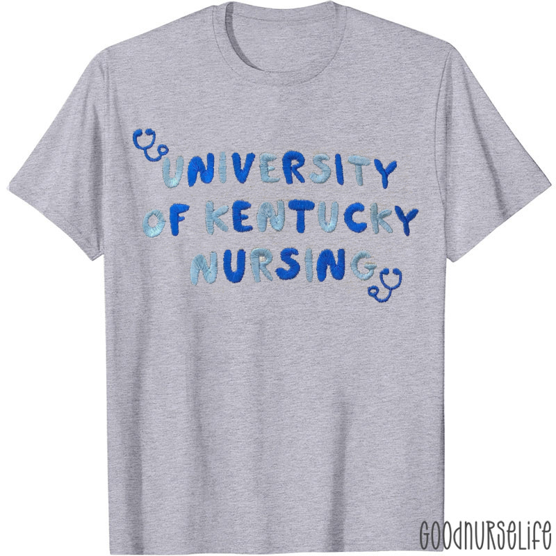 Personalized Embroidered Text Cute Icon Nurse T-Shirt