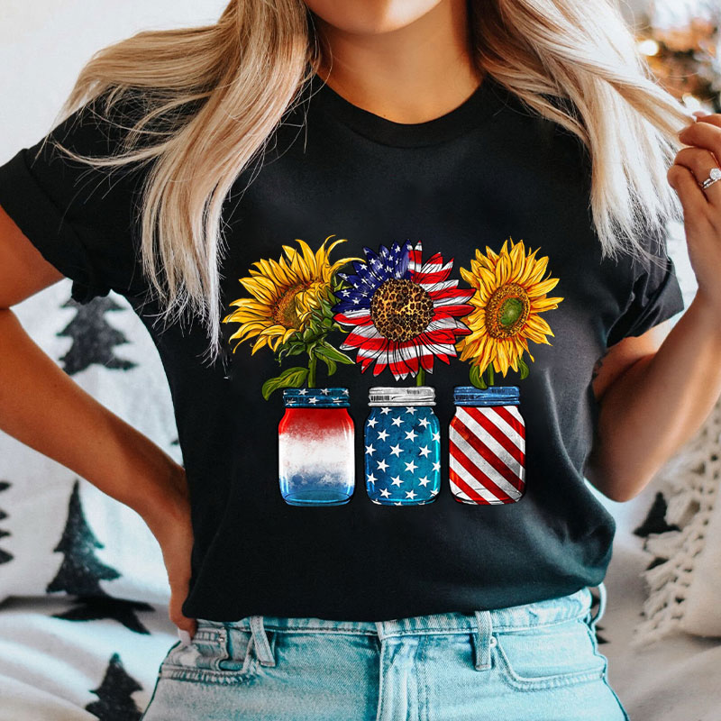 America Sunflower Nurse T-Shirt