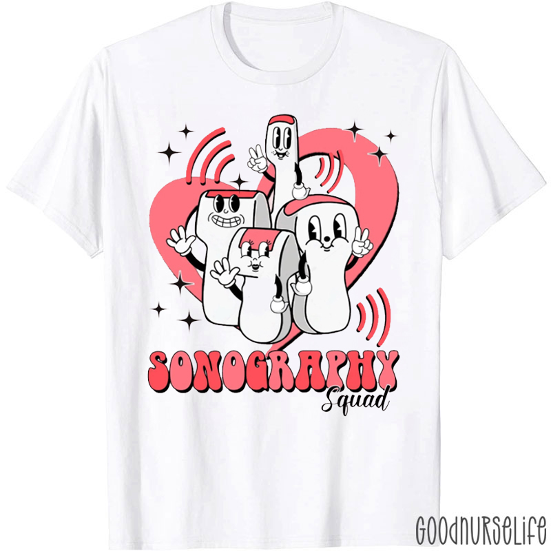 Ultrasound Tech Valentine T-shirt