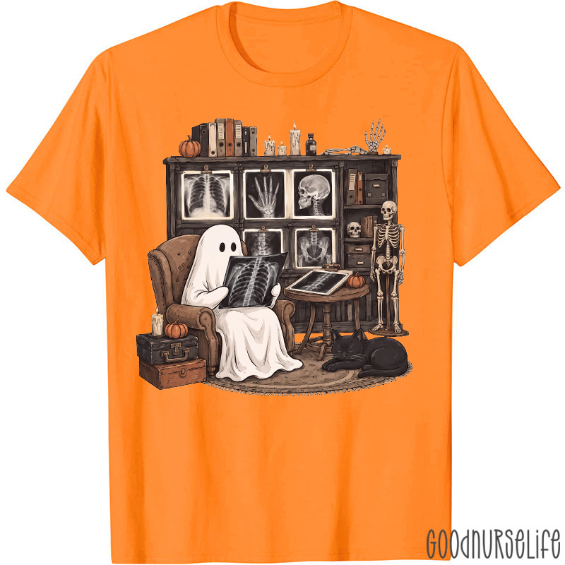 Spooky Radiology Rad Teach Ghost T‑Shirt