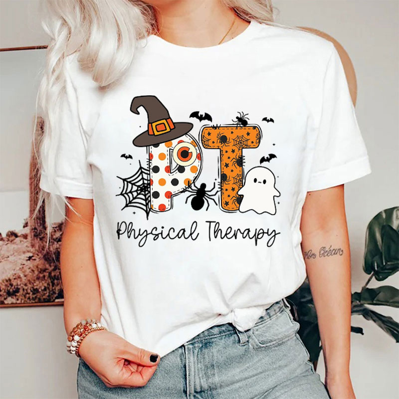 Physical Therapy Halloween Cheer For T-Shirt
