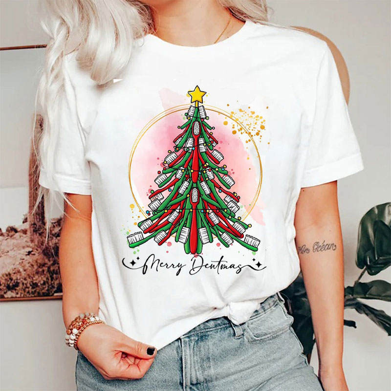 Merry Dentmas Toothbrush Tree T-Shirt