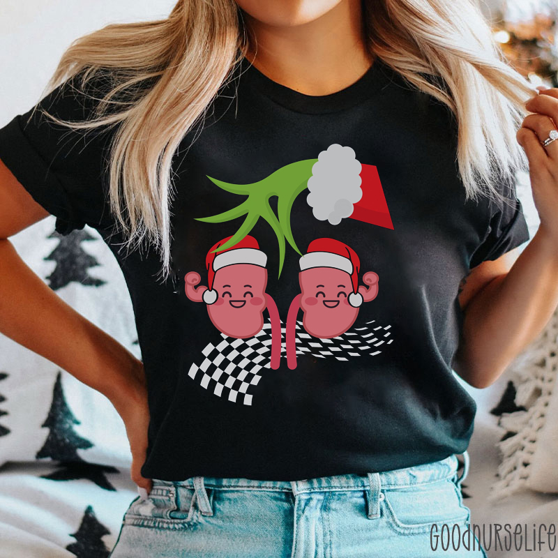 Hand Santa Hold The Kidneys Nurse T-shirt