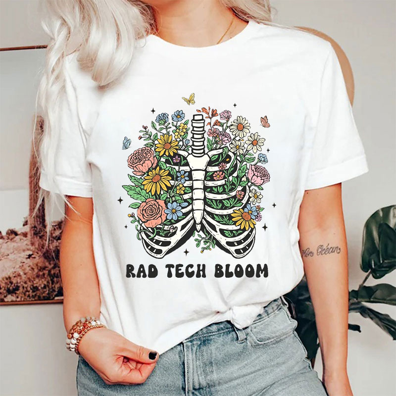 Rad Tech Bloom Floral Ribcage T-Shirt