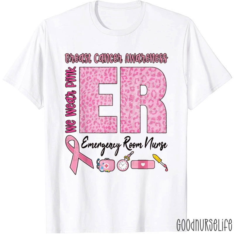 Personalized We Wear Pink Breast Cancer Awareness T-Shirt