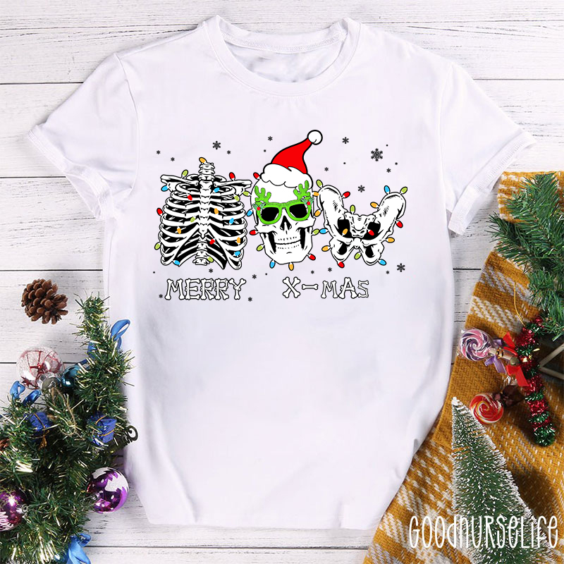 Merry X-mas Christmas Nurse T-shirt