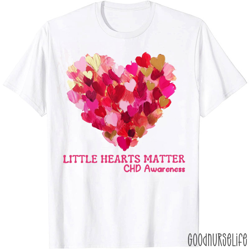 Little Hearts Matter Oil Painting Heart T-Shirt