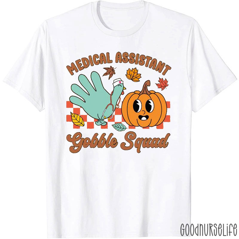 Personalized Thanksgiving Gobble Squad Nurse T-Shirt