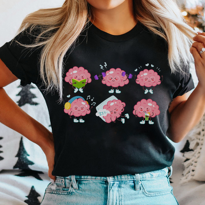 Brains Mental Health Psych Nurse T-shirt