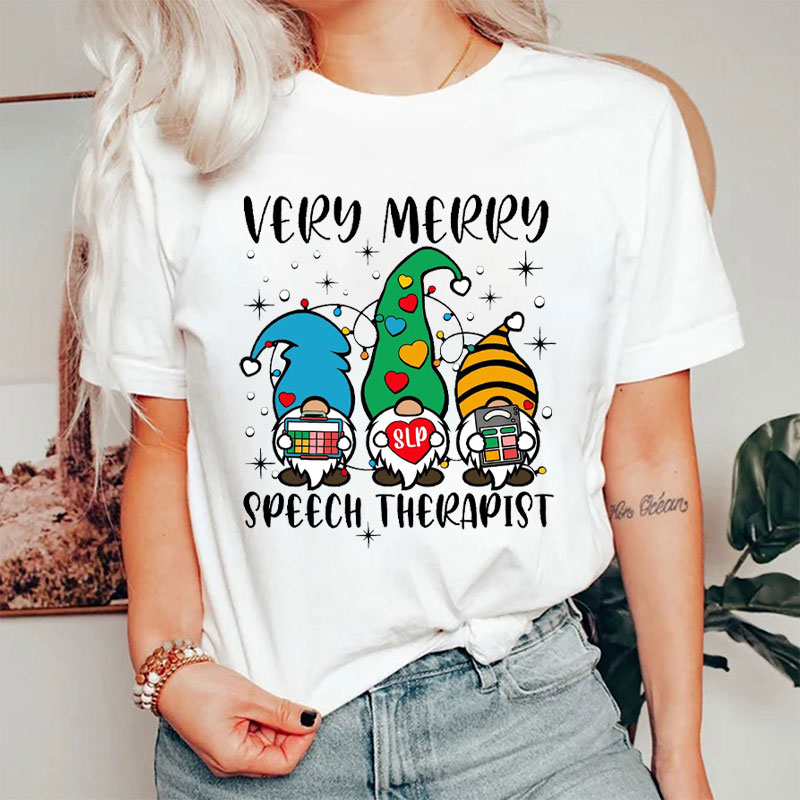 Very Merry Speech Therapist T-Shirt