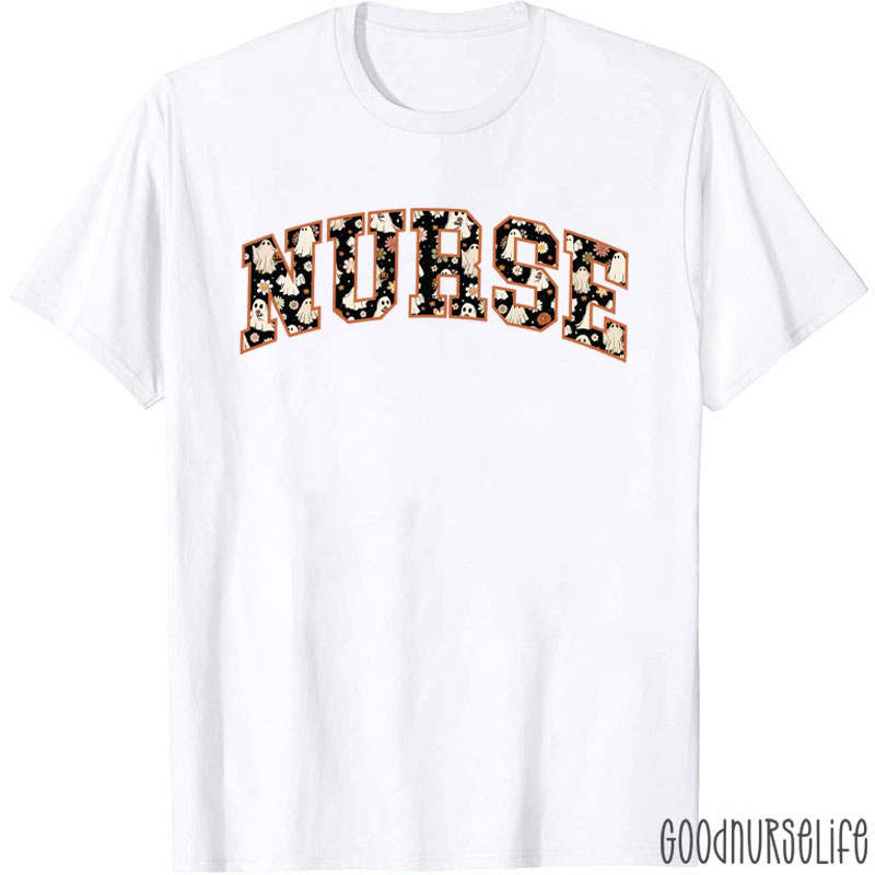 Halloween Cute Ghost Nurse T-Shirt