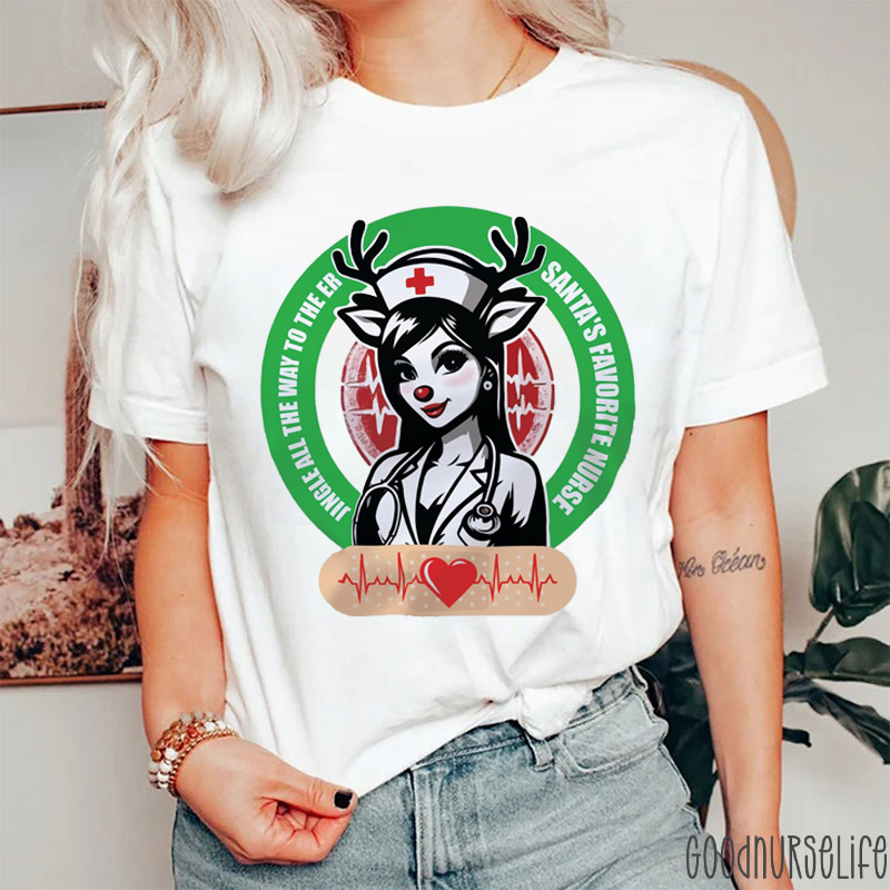 Jingle All The Way To The ER Nurse T-shirt