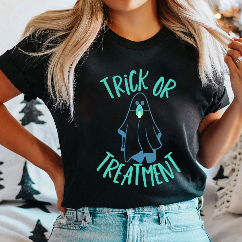 A Trick Or Treating Ghost T-Shirt