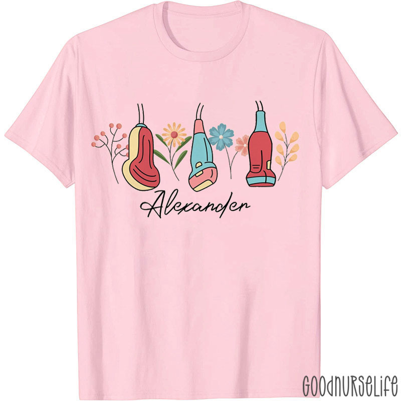 Personalized Sonographer Ultrasound Tech Nurse T-shirt