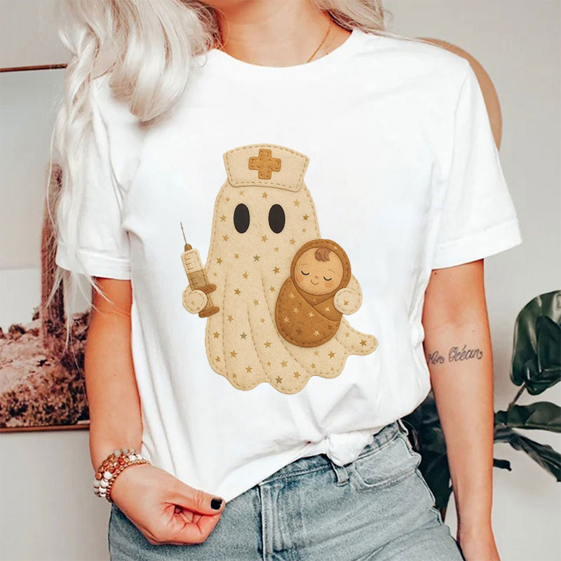 Ghost Nurse With Newborn Nurse T-Shirt