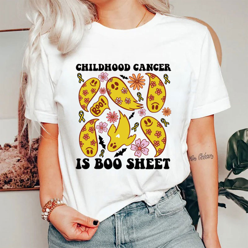 Childhood Cancer Is Boo Sheet T-Shirt