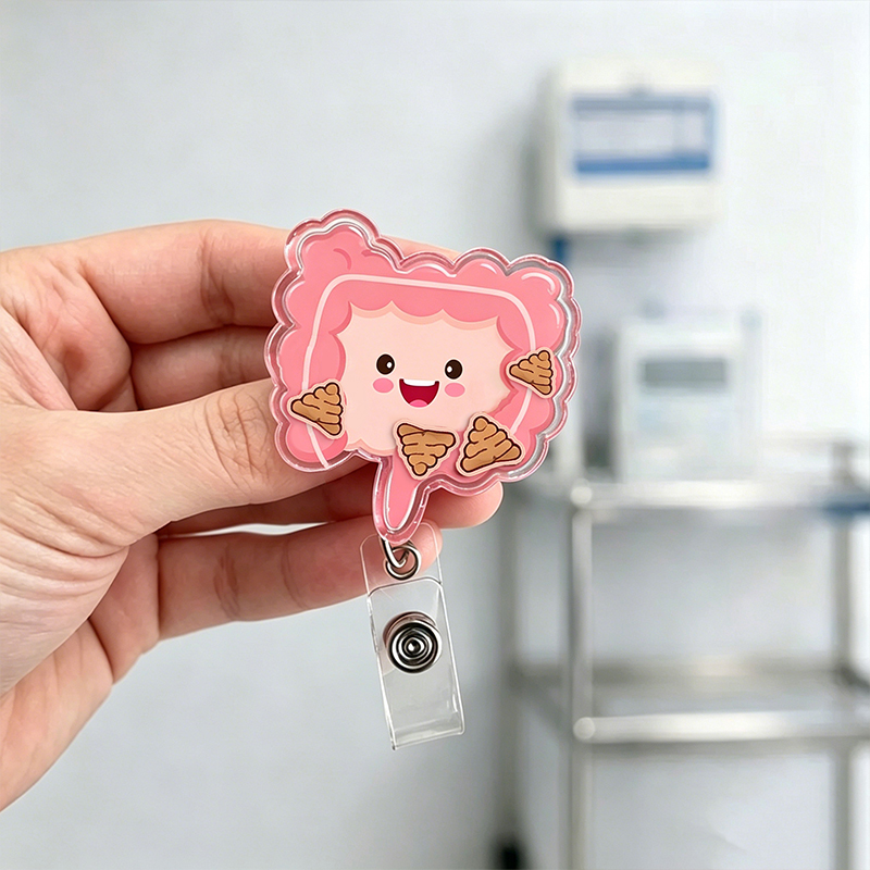 Intestine Nurse Shaker Badge Reel