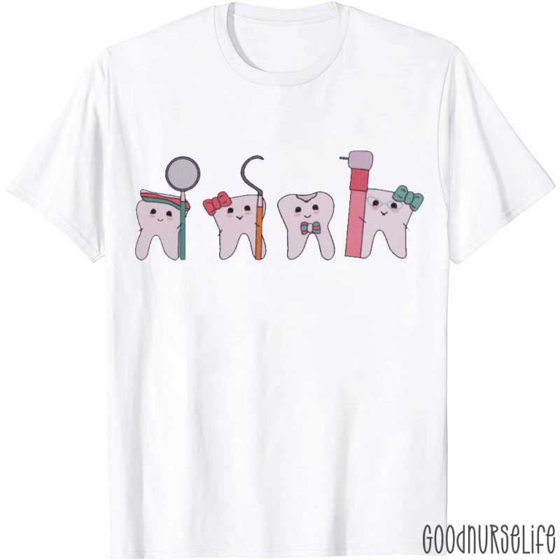 Cute Tooth Adventure Team Nurse T-Shirt