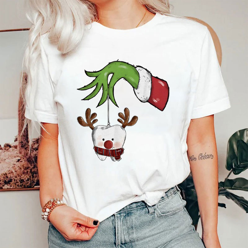 Hand With Reindeer Tooth Ornament T-Shirt