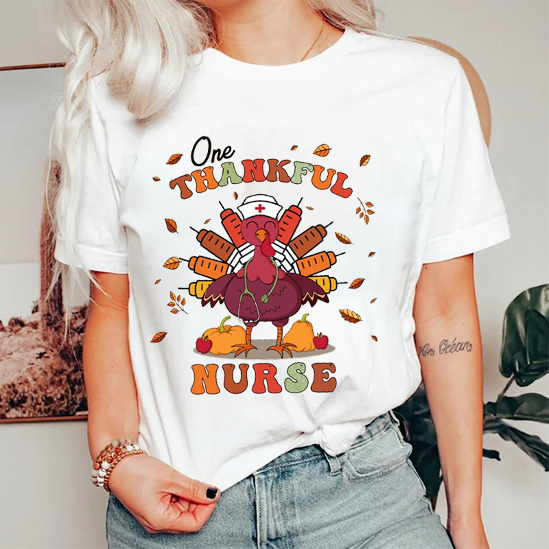 One Thankful Turkey Nurse T-shirt