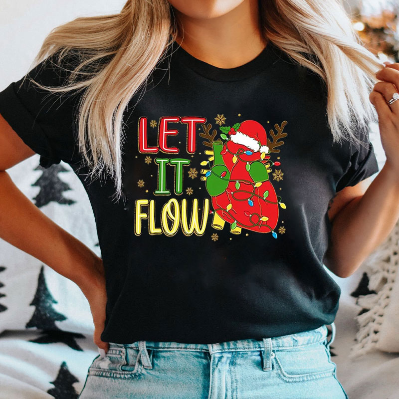 Let It Flow Festive Heart T-Shirt