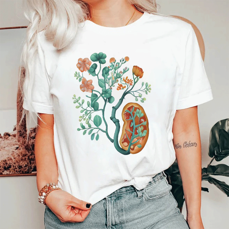 Flowers Grow In Organs Nurse T-shirt