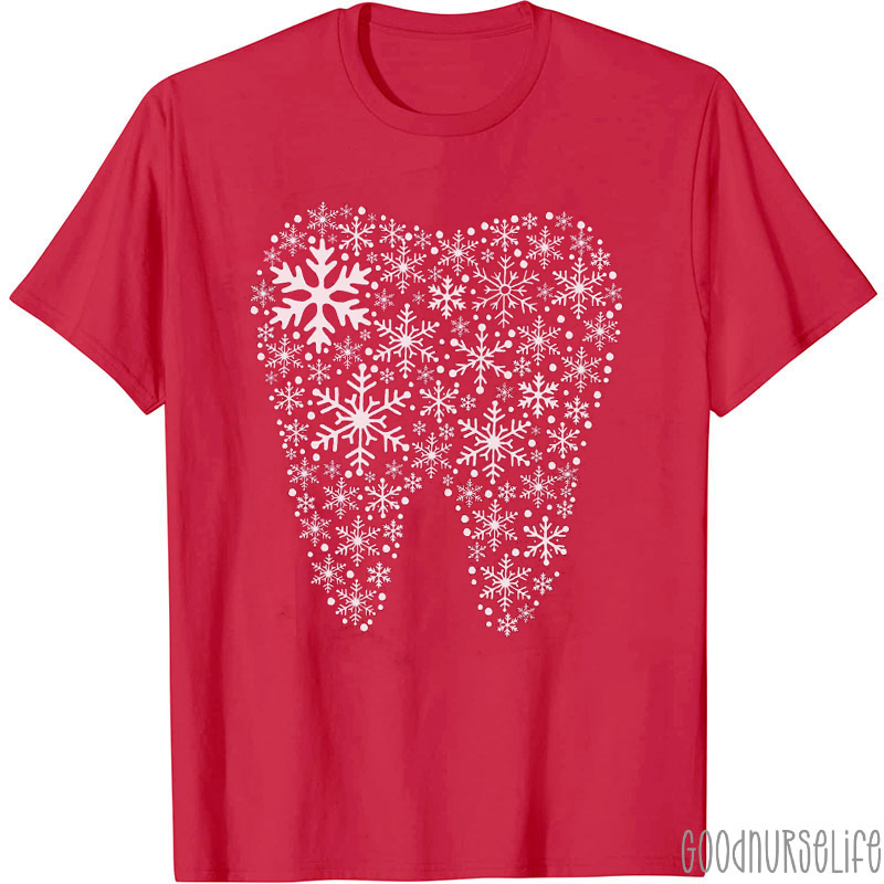 Snowflake Teeth Dental Nurse T-shirt