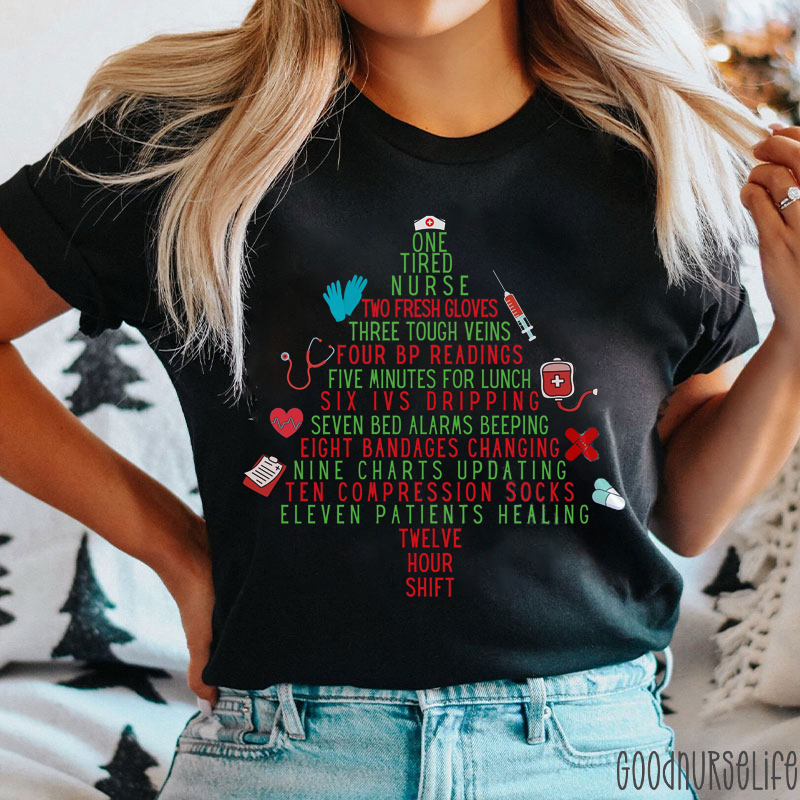 12 Days Of Nurse Christmas Nurse T-shirt
