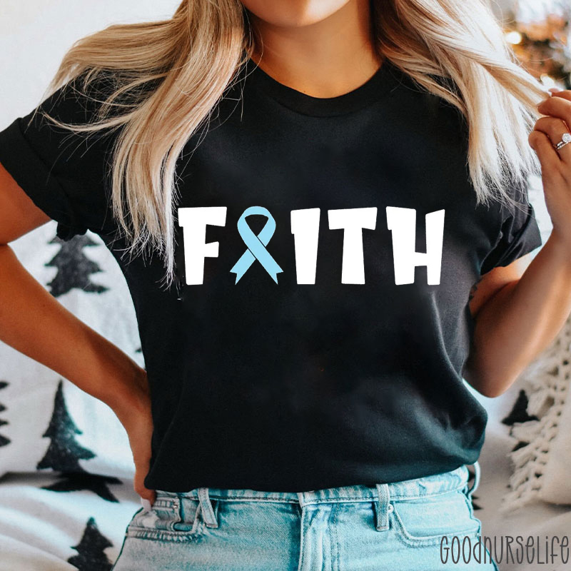Faith Colon Cancer Nurse T-shirt