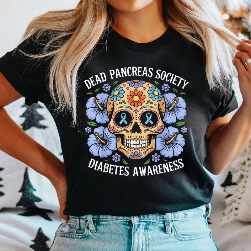 Dead Pancreas Society Diabetes Awareness Nurse T-Shirt