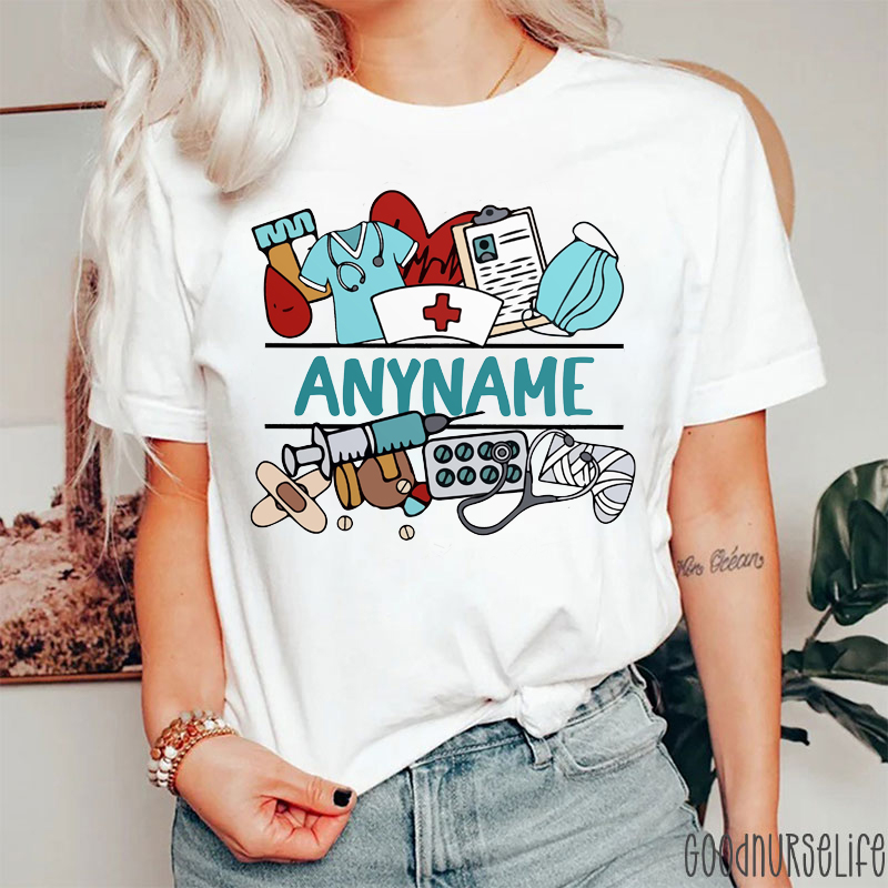 Personalized Name Nurse Stuff Nurse T-Shirt
