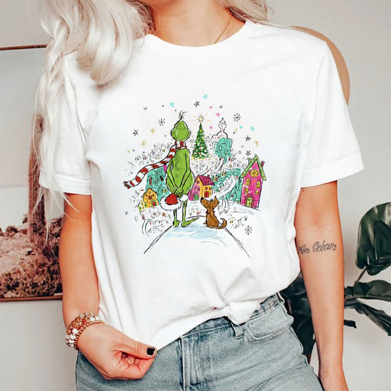 Christmas Overlooking Whoville Nurse T-Shirt