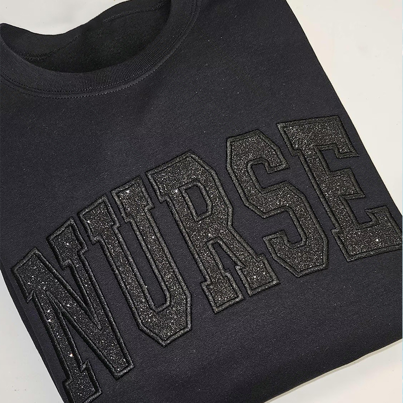 Personalized Embroidered Glitter Sweatshirt