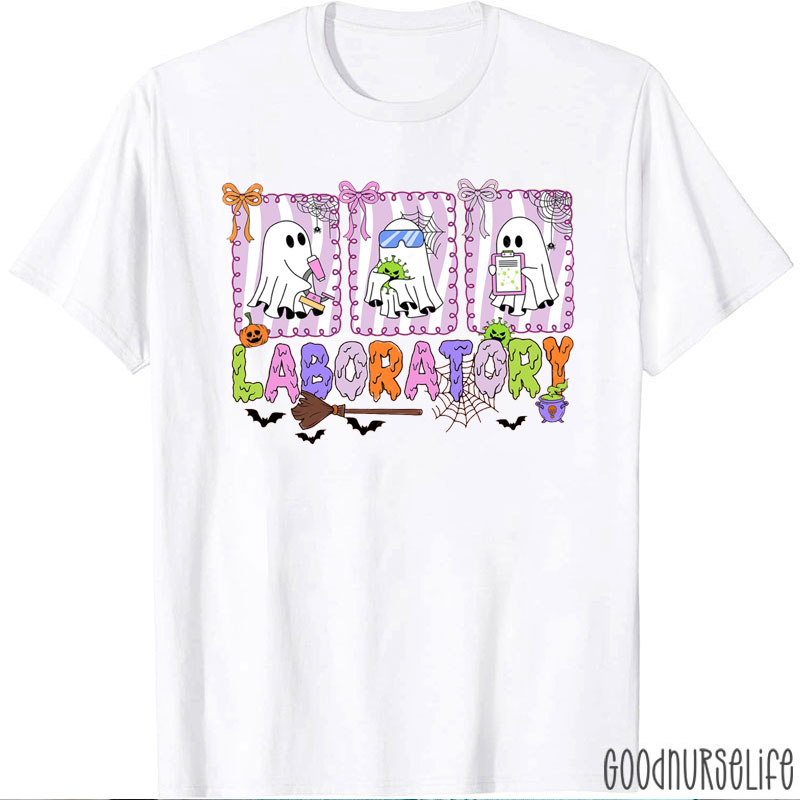 Halloween Beautifully Cute Ghost Laboratory T-Shirt