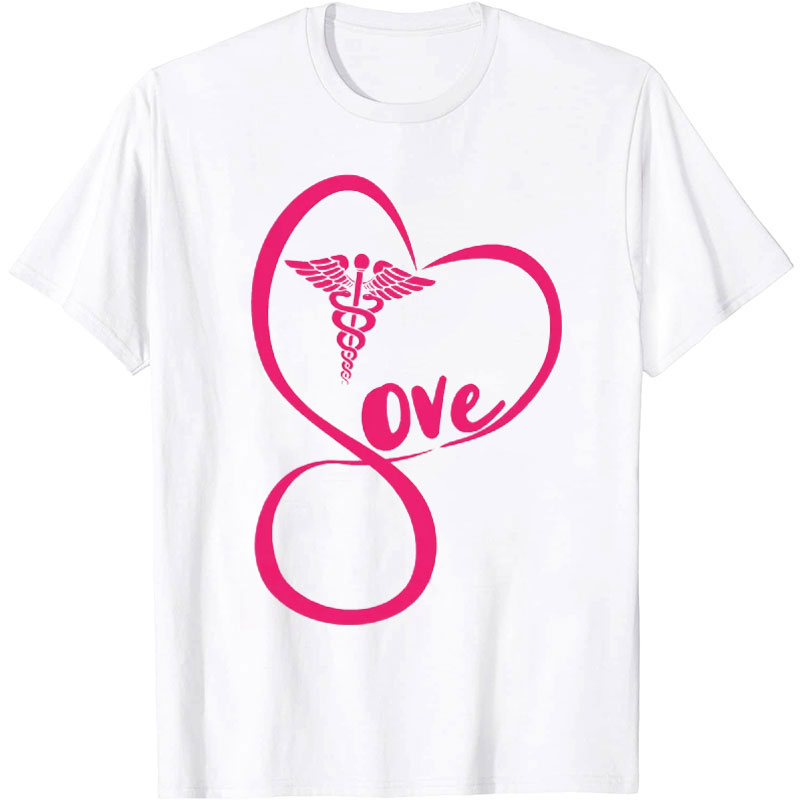 Love Valentine Heart Nurse T-Shirt