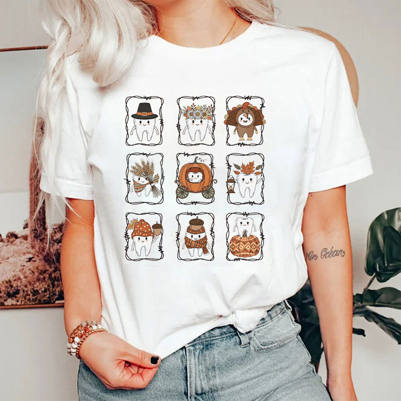 Autumn Tooth Characters T-Shirt