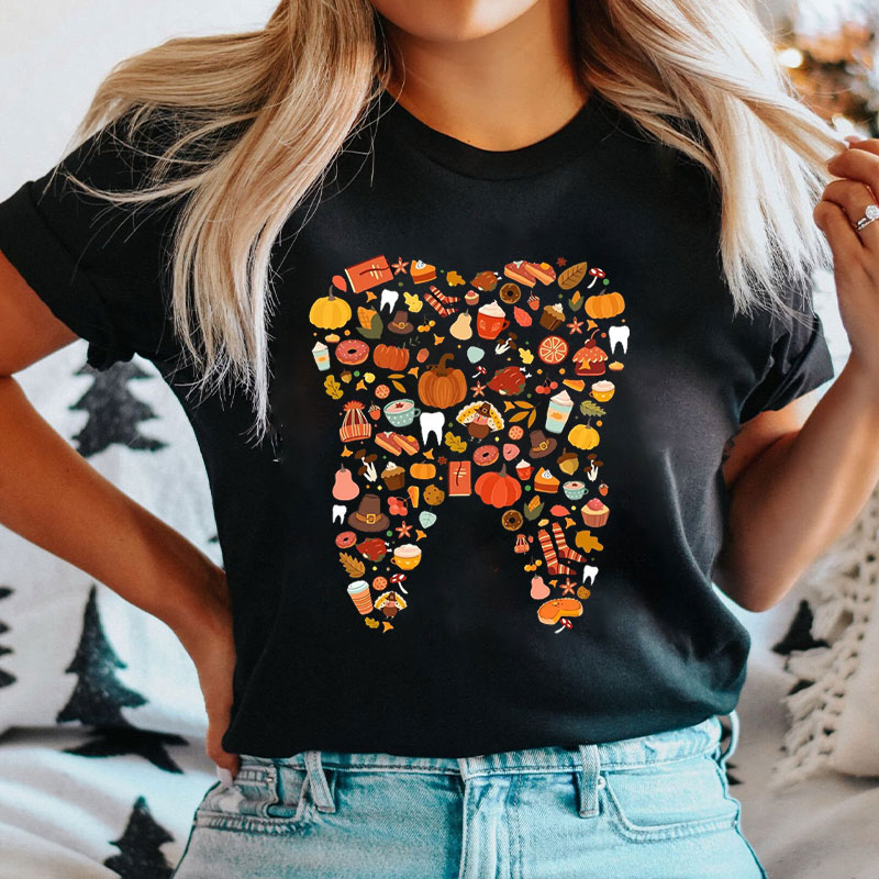 Autumn Dental Tooth T-Shirt