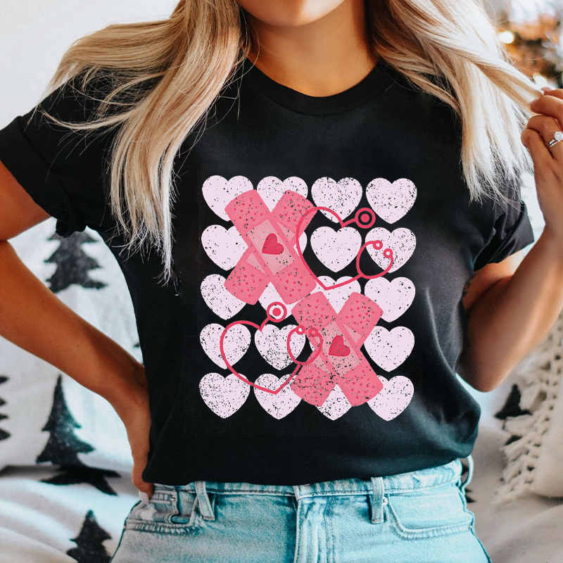 Hearts Xoxo Nurse T-Shirt